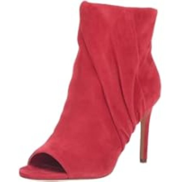 Vince Camuto Shoes - new Vince Camuto Atonna Hot Spice Leather Peep Toe heeled  Booties